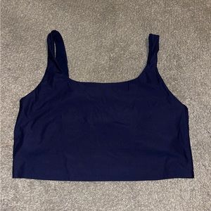 Fabletics navy crop with built in bra